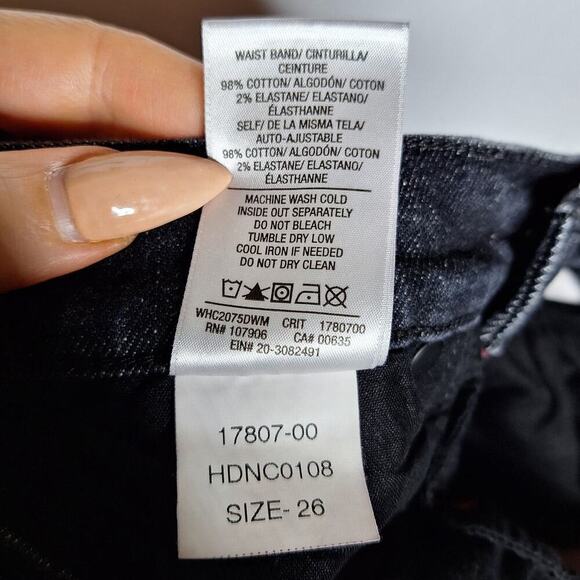 Hudson Jeans Bettie Taper Jeans High Rise Red Plaid Tartan 26 Punk Ska Grunge - Picture 8 of 11